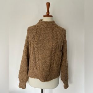 NWT cropped camel mohair-like sweater by A New Day. Size XS